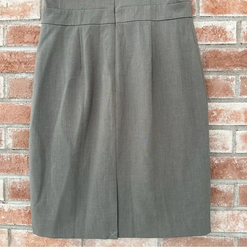J. Crew Pencil Shift Suiting Dress Gray Knee Length Business NEW Women’s 6 - Picture 8 of 8